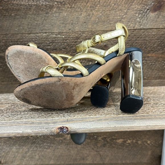 Alexander McQueen - Sandal pelle s. Cuoio gold - Picture 7 of 8